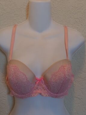 Victorias Secret Pink/cream Glitter Y2k Bra Size 36C 💓✨️